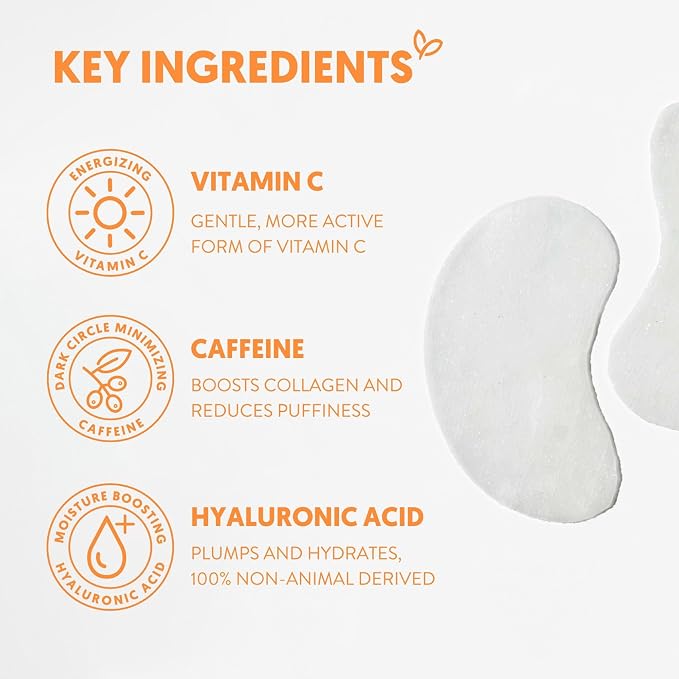 By Nature Vitamin C + Caffeine + Hydrating Under Eye Mask Patches - Image 6
