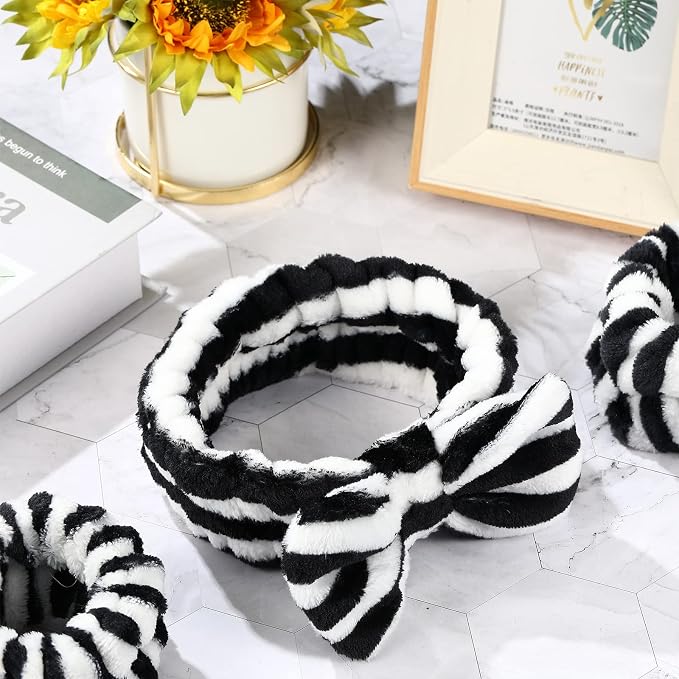 Hanaive 3 Pcs Spa Headband and Wristbands Set - Image 4