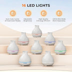BZseed Aromatherapy Essential Oil Diffuser 550ml 12 Hours White Wood Grain - Image 5