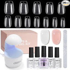 AILLSA Gel Nail Kit Short Coffin Nail Tips 240pcs by AILLSAGELPOLISH