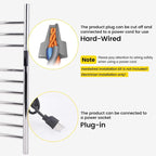 10-Bars Silver Heated Towel Rack–23" Wall Mounted Towel Warmer - Image 3