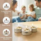 8 Pack Laven​der Tealight Candles - Image 3