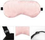 2 PCS Pink Satin Sleep Masks, Adjustable Silk Eye Mask - Image 5