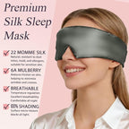 Silk Sleep Eye Mask for Side Sleeper Men Women, Eye Mask Sleeping 100% 22 Momme - Image 2