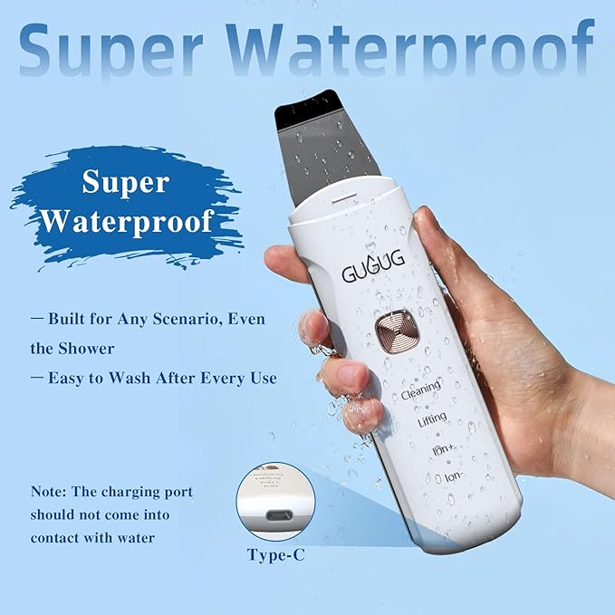 GUGUG Skin Scrubber 4-in-1 Waterproof Facial Spatula - Image 5
