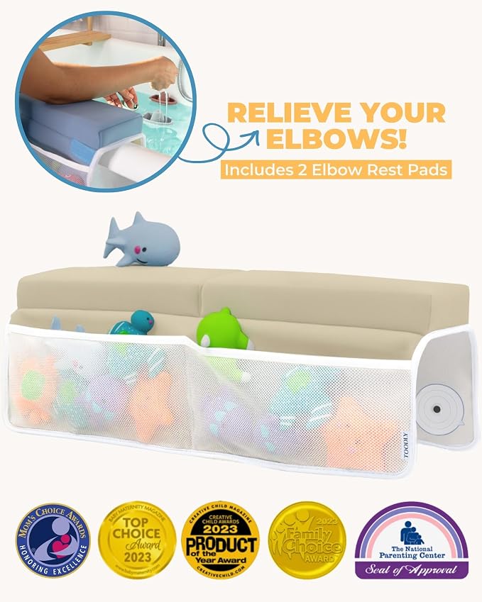 Comfortable Baby Bath Kneeler and Elbow Rest Pad Set – Thick Memory Foam Bath - Image 3