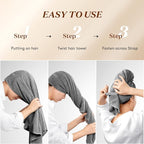 YFONG Large Hair Towel Wrap for Women, Super Absorbent Microfiber Hair Towel - Image 7