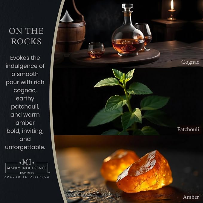 Manly Indulgence On The Rocks Scented Wax Melts, Wax Melt Warmer Cubes - Image 2