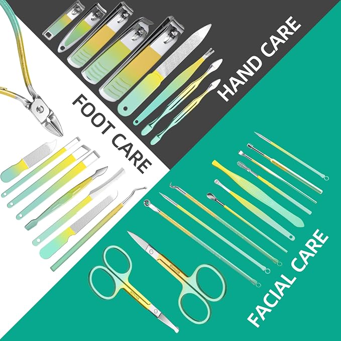 Manicure Set 30 in 1 Nail Clippers Set, Nail Manicure Kit - Image 6