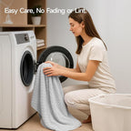 REDKISS 4 Pack Gray Microfiber Bath Towels - Image 7