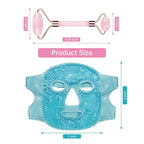 ZNÖCUETÖD Ice Face Facial Jade Roller and Ice Face Mask Cold Cooling Gel Mask - Image 7