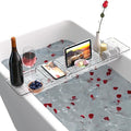 Expandable Bathtub Trays for Tub, Acrylic Bath Shelf Over Tub, by Unknown