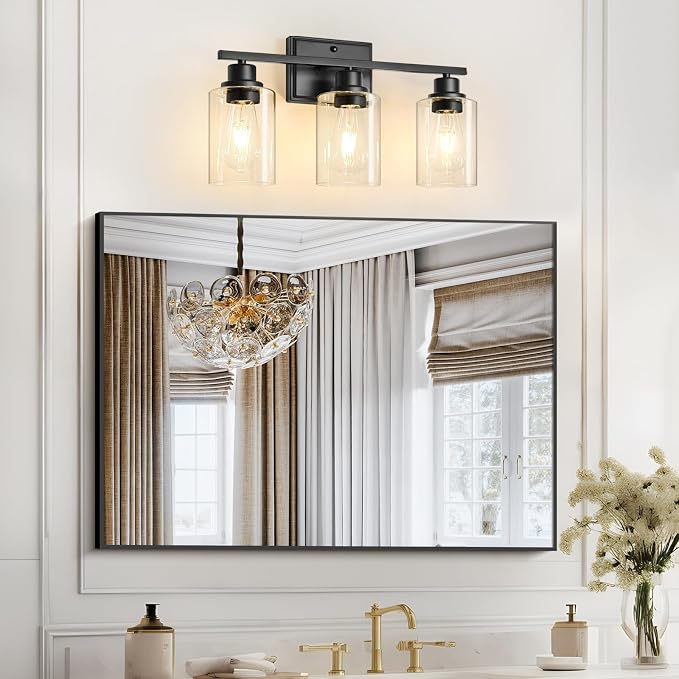 Unicozin 3 Light Bathroom Light Fixtures, Modern Vanity Lights Over Mirror - Image 8