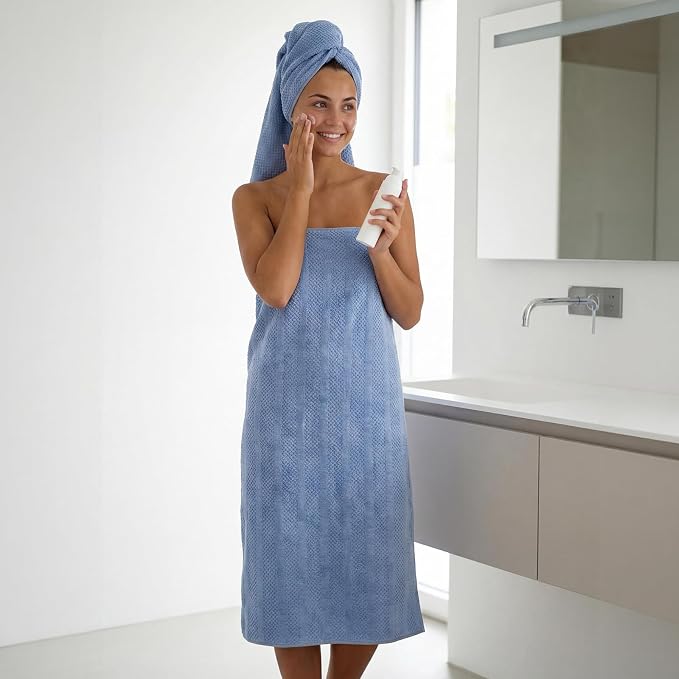 ecolook 4 Pack Microfiber Bath Towels, 31 x 63 inches Extra Large Bath Towel Set - Image 4