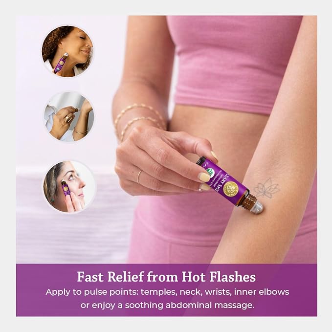 Silk Road Organic Clary Sage Essential Oil Roll On, 100% Pure USDA Certified - Image 3