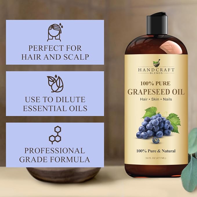 Handcraft Blends Grapeseed Oil | 100% Pure and Natural | Bath & Body Oil | - Image 4