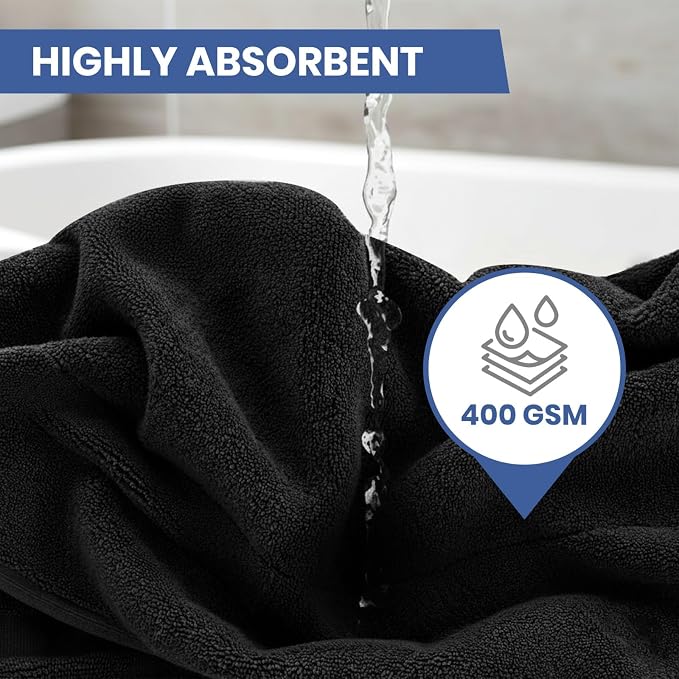 Linteum Textile Supply Luxury Hair Towels 100% Ring Spun Cotton Towel - Image 5