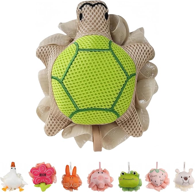 Kids Loofah, Cute Cartoon Animal Kids Bath Sponge by Taolivingmart