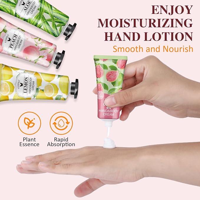 VESPRO 12 Pack Hand Cream Gift Set, Mothers Day Gifts, Bulk Hand Lotion Travel - Image 6