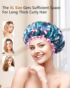 mikimini Flamingo Medium Shower Caps Pack of 2, Shower Cap - Image 7