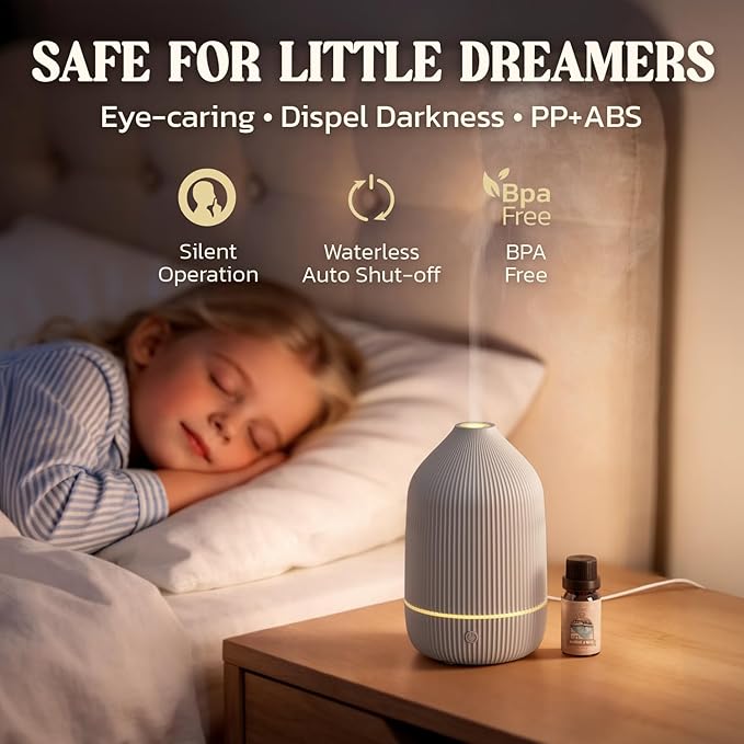 Essential Oil Diffuser, 100ml Aromatherapy Diffuser, Mini Ultrasonic Diffuser - Image 5