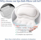Bath Pillow for Tub Spa Gift Set for Women Luxury Bathtub Pillow for Neck & - Image 5