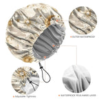 Shower Cap Reusable Double Layer Adjustable Elastic Waterproof EVA Hair Bath - Image 3
