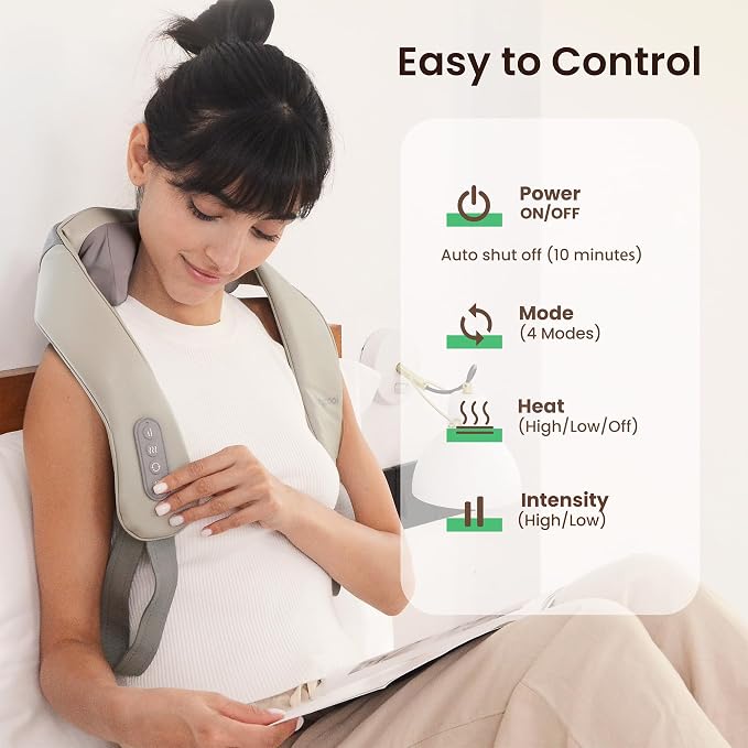 Heycool Cordless Neck and Shoulder Massager, Graphene Heating, Upgraded Shiatsu - Image 8
