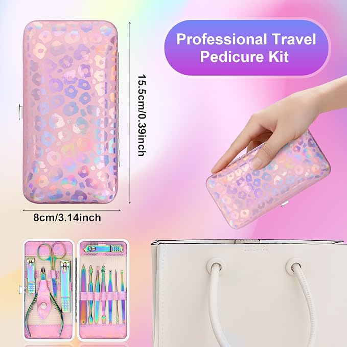 CGBE Nail Clippers Set, Manicure Set Pedicure 12 Pieces Stainless Steel - Image 5