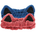2 Pcs Cat Ears Headband, Cute Spa Headbands by Waliah