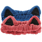 2 Pcs Cat Ears Headband, Cute Spa Headbands by Waliah