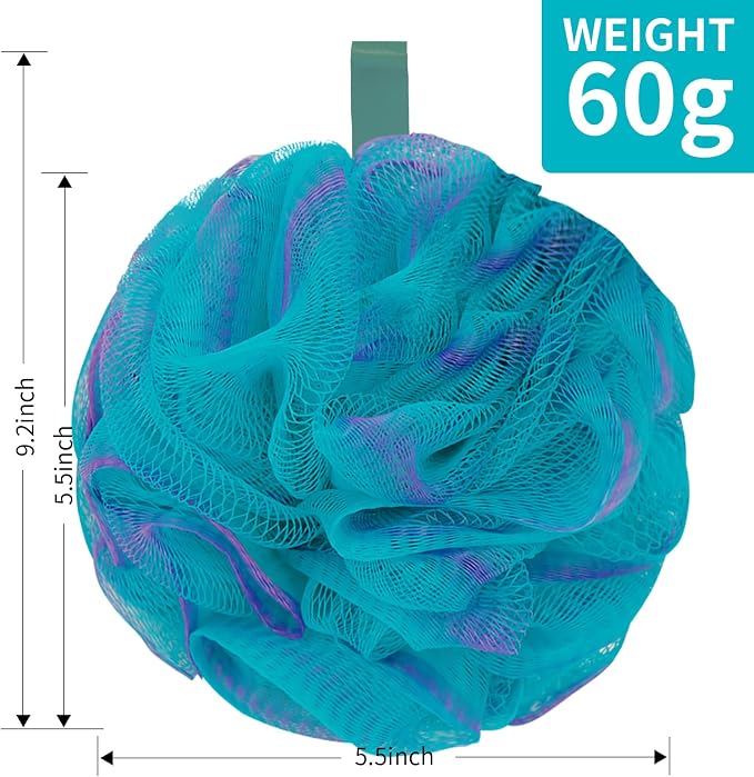 Carrie Joe Loofah Sponge Soft Mesh Shower Puffs - Image 2