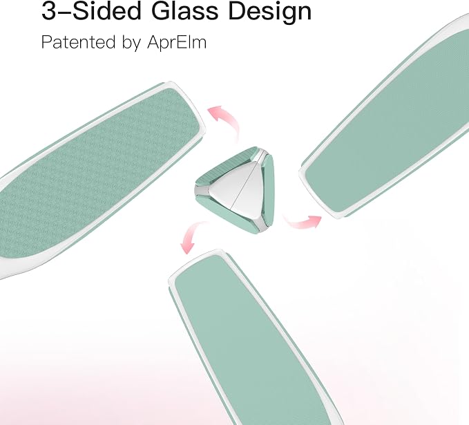 APRELM 3-Sided Nano Glass Foot File, 3-in-1 Coarse/Medium/Fine Foot Callus - Image 2