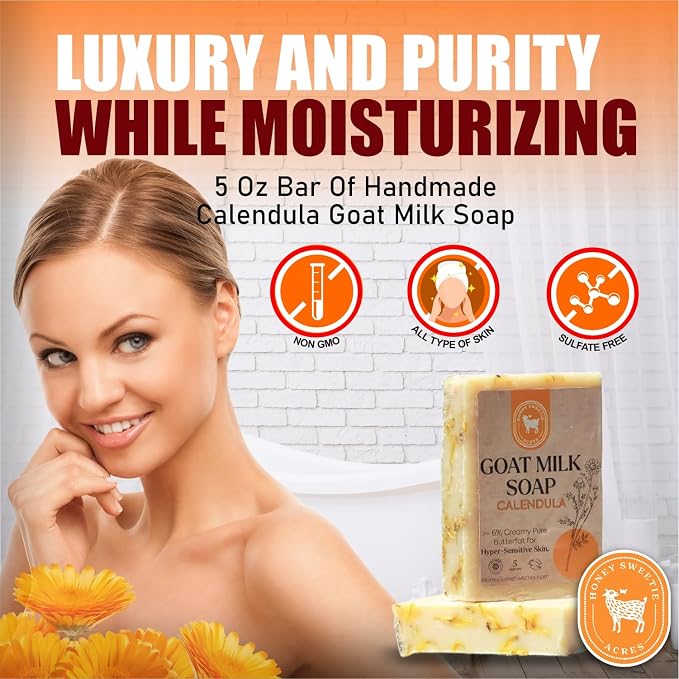 Honey Sweetie Acres Calendula Goat Milk Soap - Image 3