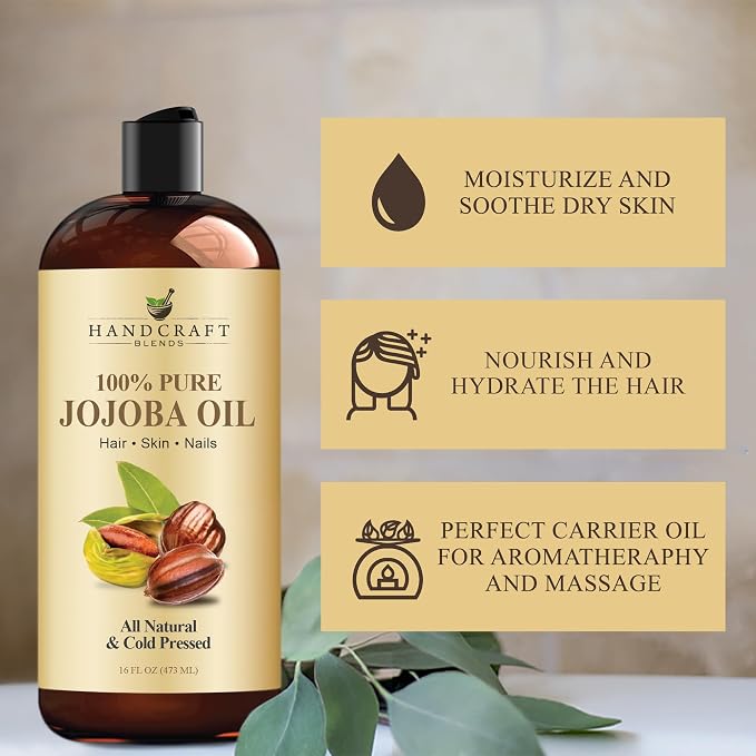 Handcraft Blends Jojoba Oil | 100% Pure and Natural | Ayurvedic Skin Care | - Image 6
