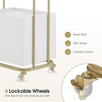BarberPub Salon Trolley with Universal Wheels, Storage Rolling Cart with Drawer - Image 7