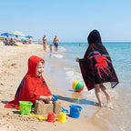 Peryiter 2 Pcs Spider Hooded Towel Bath Beach Quick Dry Towels Swimming Bath - Image 5