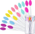 Patelai 24 Pcs Lip Scrub Brush Silicone Lip Scrubber Exfoliator by Patelai