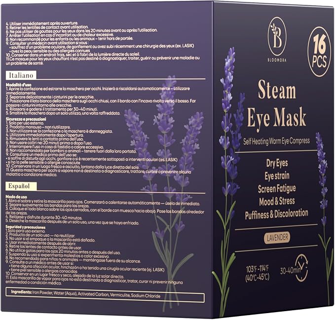 16 Pack Lavender Steam Eye Mask - Image 9