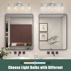 Espird Bathroom Vanity Light Fixtures Polished Chrome, 4 Lights Rustic - Image 5