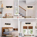 3-Light Farmhouse Bathroom Light Fixtures, Rustic Sconces Wall Lighting - Image 7