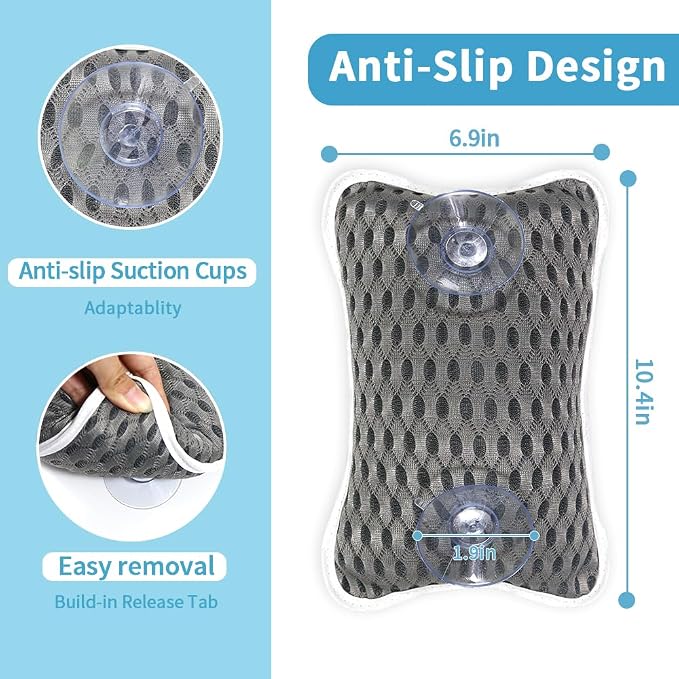 Luxury Bath Pillows for Tub, Slip Resistant Waterproof Bath Pillows for Tub - Image 5