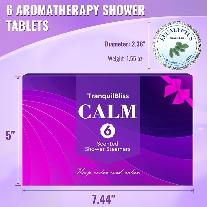 TranquilBliss Shower Steamers, 6 Pack Shower Tablets - Image 3