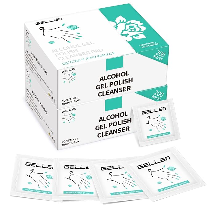 Gellen 400 Pack Nail Prep Cleanser Pads, Alcohol Pads by GellenGelPolish
