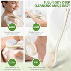Back Scrubber for Shower with Long Handle, Dual-Sided Bath Brush with Soft - Image 5