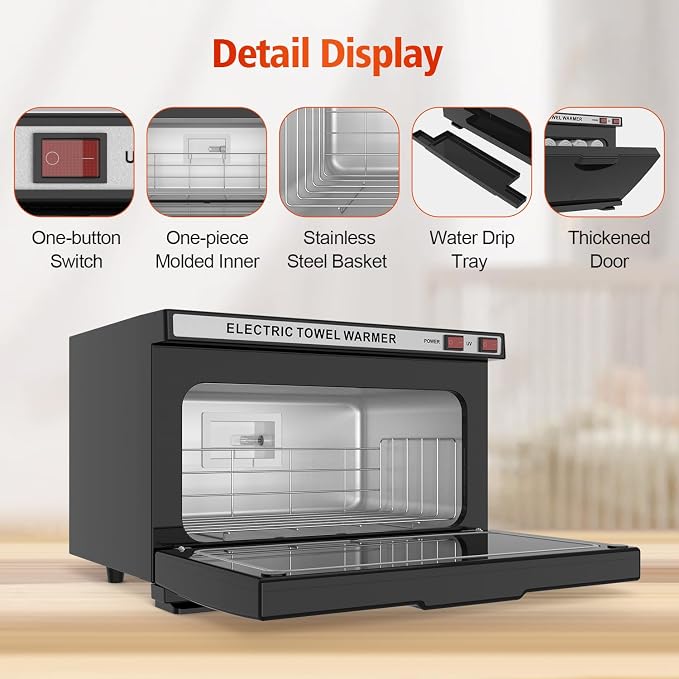 Towel Warmer Cabinet, 16L Professional Hot Towel Warmer Heating Use - Image 5