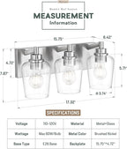 Bathroom Light Fixtures, 3-Light Modern Vanity Light - Image 2