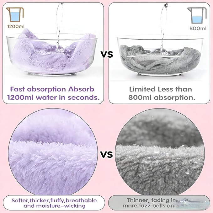 3 Pack Microfiber Hair Towel Wrap - Image 3