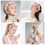 Zkptops Spa Headband for Washing Face Wristband Set Sponge Makeup Skincare - Image 4