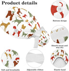 Adjustable Brown Dachshund Dog Blue Surgical Scrub Cap - Image 4